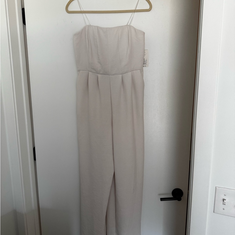 a new day Cream Strapless Jumpsuit